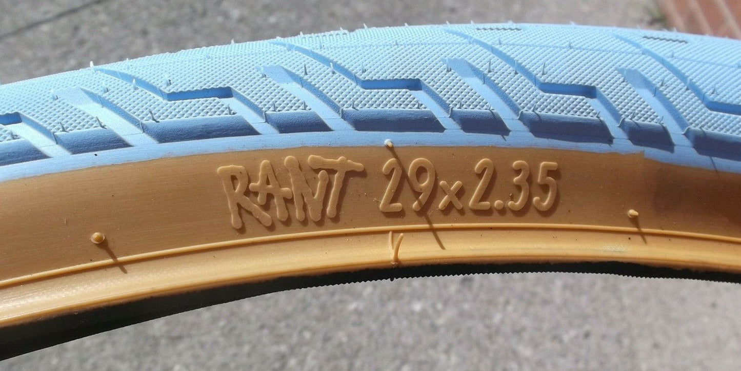Rant 29 x 2.35 tires maui blue fits GT Performer old new mid school BMX Pair