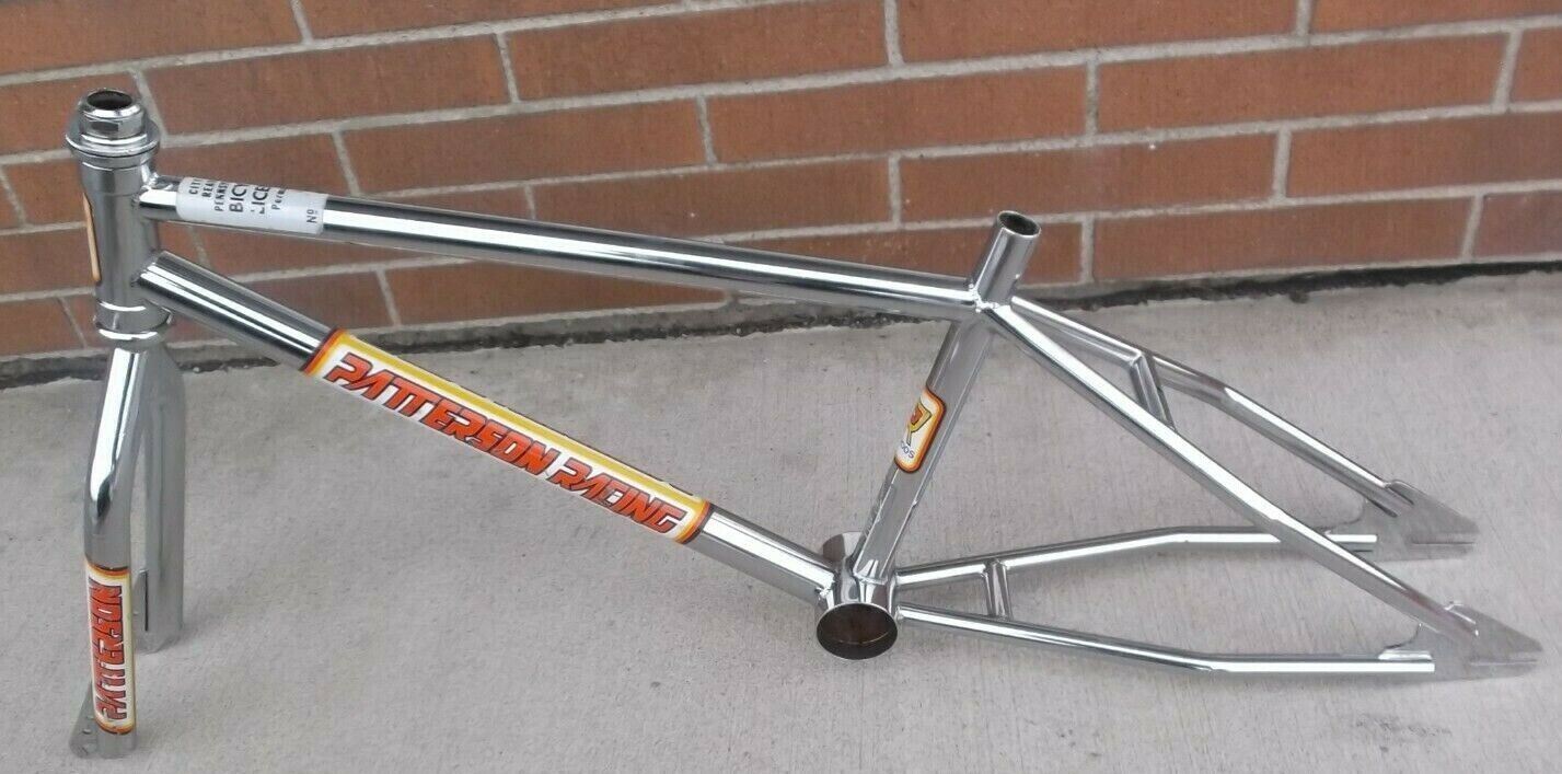1983 Patterson BMX Frame Set PR 200s un-knurled bars seat post Old School BMX