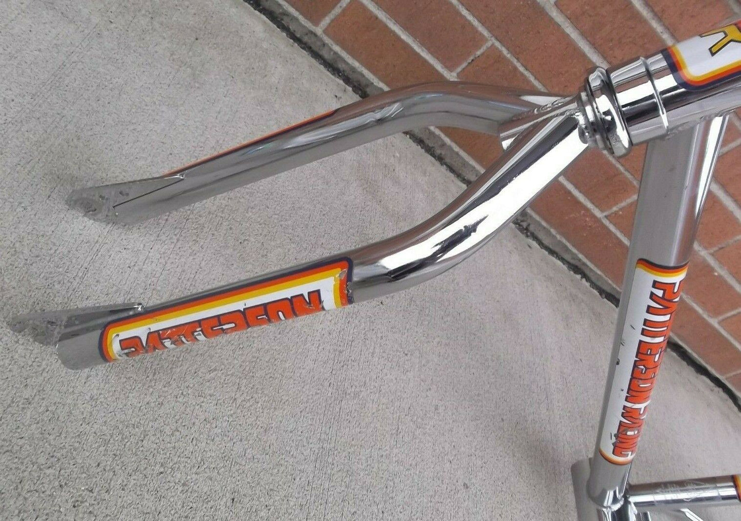 1983 Patterson BMX Frame Set PR 200s un-knurled bars seat post Old School BMX