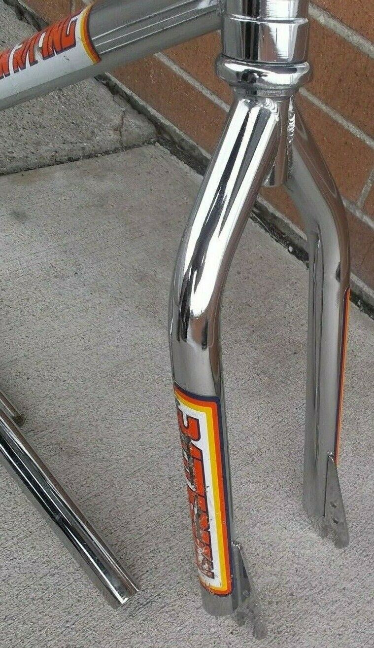 1983 Patterson BMX Frame Set PR 200s un-knurled bars seat post Old School BMX