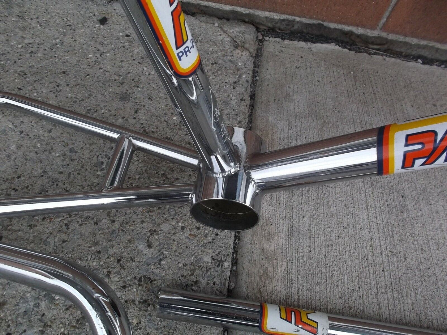 1983 Patterson BMX Frame Set PR 200s un-knurled bars seat post Old School BMX