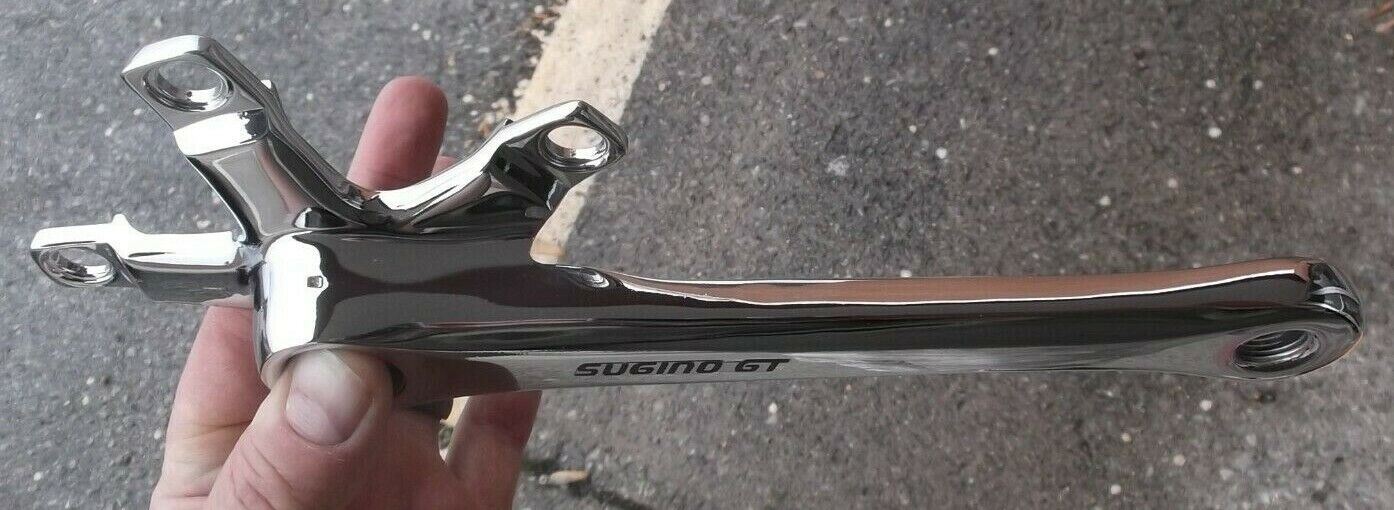1980's Old School BMX Sugino GT Cranks diamondback Mongoose GT Hutch Show Chrome
