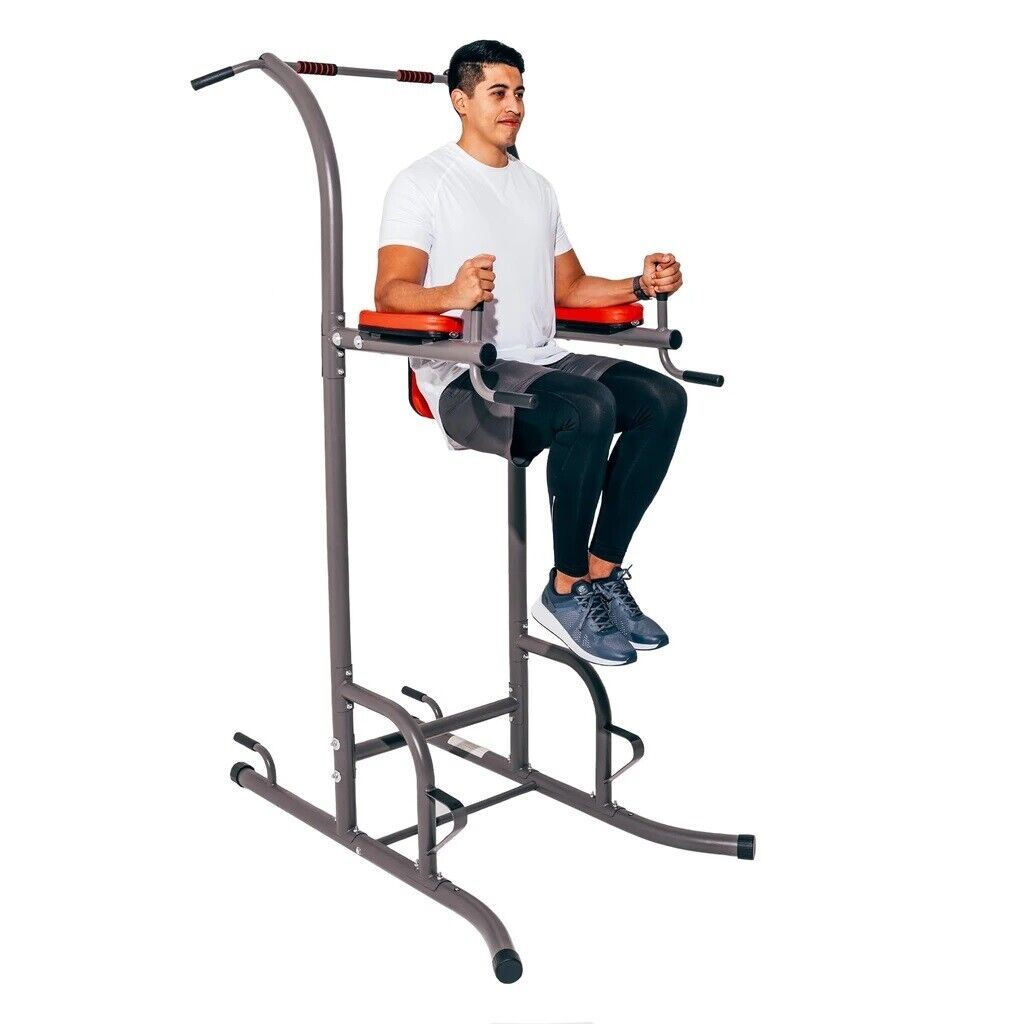 Dip Station Chin Up Bar Power Tower Pull Push Home Gym Fitness Core