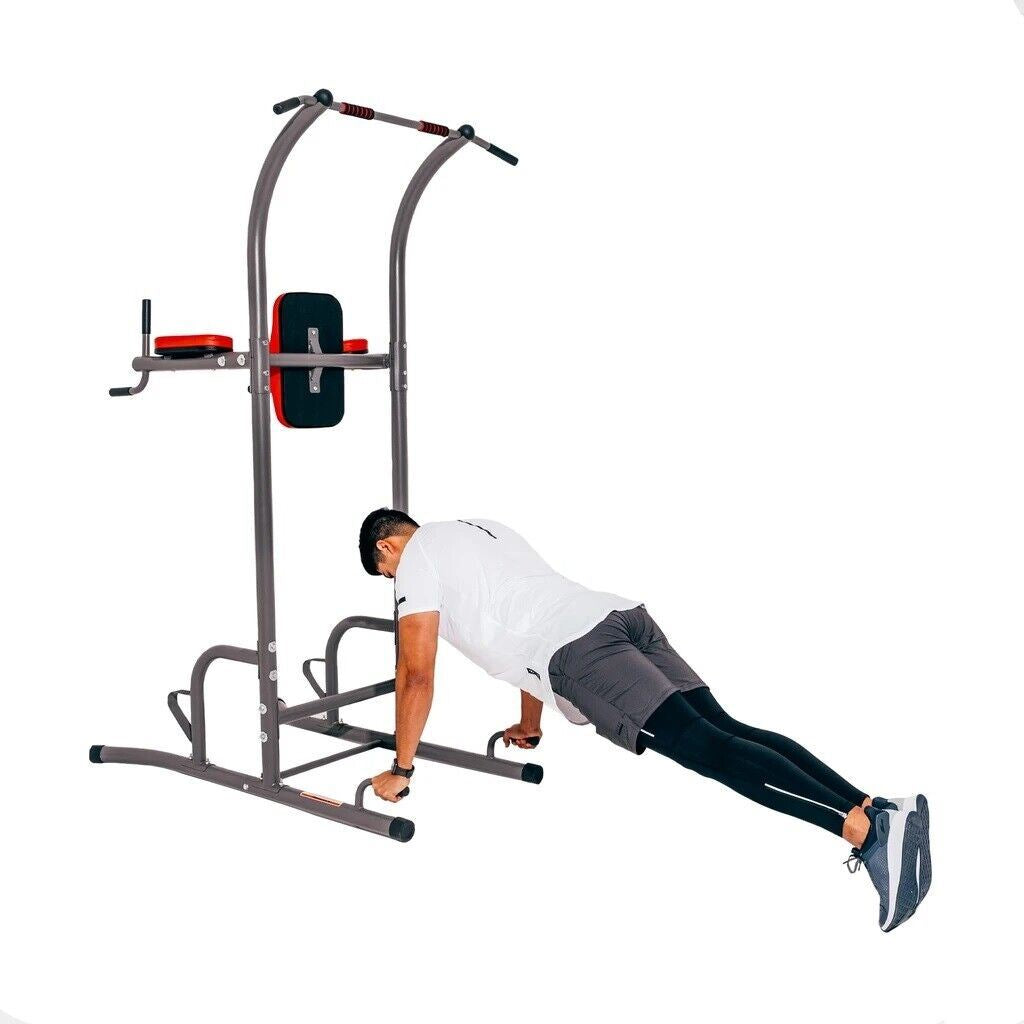 Dip Station Chin Up Bar Power Tower Pull Push Home Gym Fitness Core