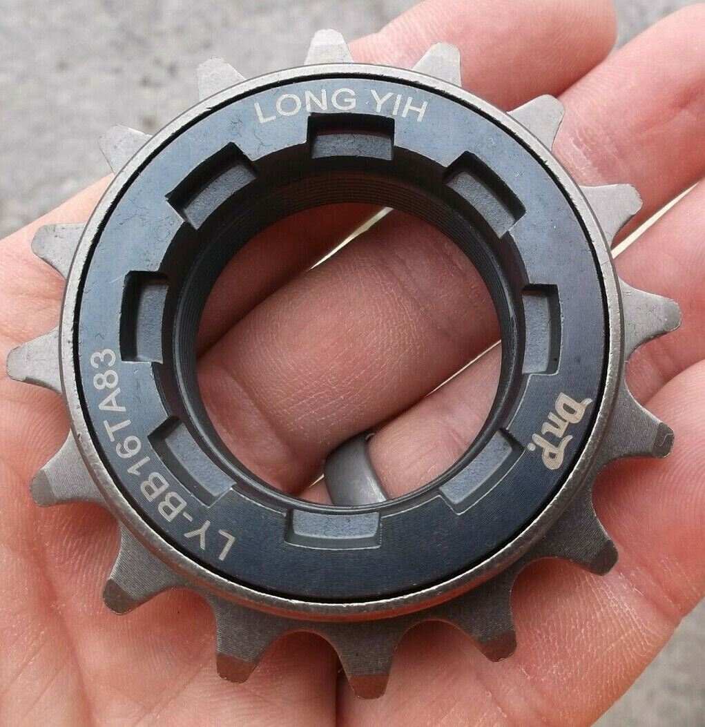 Negro Ops 8 Llave Freewheel Cr MO 16 T 1/2 x 3/32 BMX 16t una Velocidad