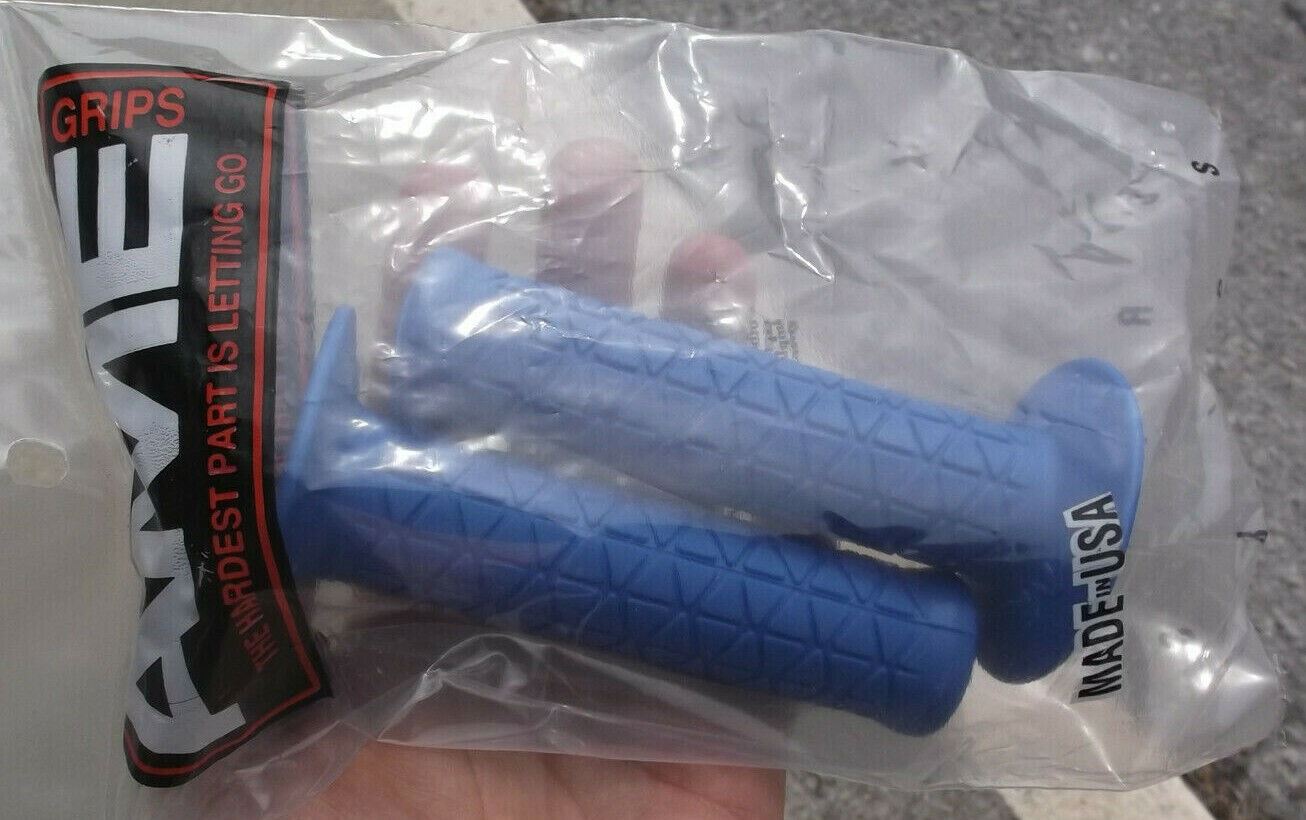 OLD SCHOOL BMX AME Tri Grips Blue Bike Bicycle Grips PAIR