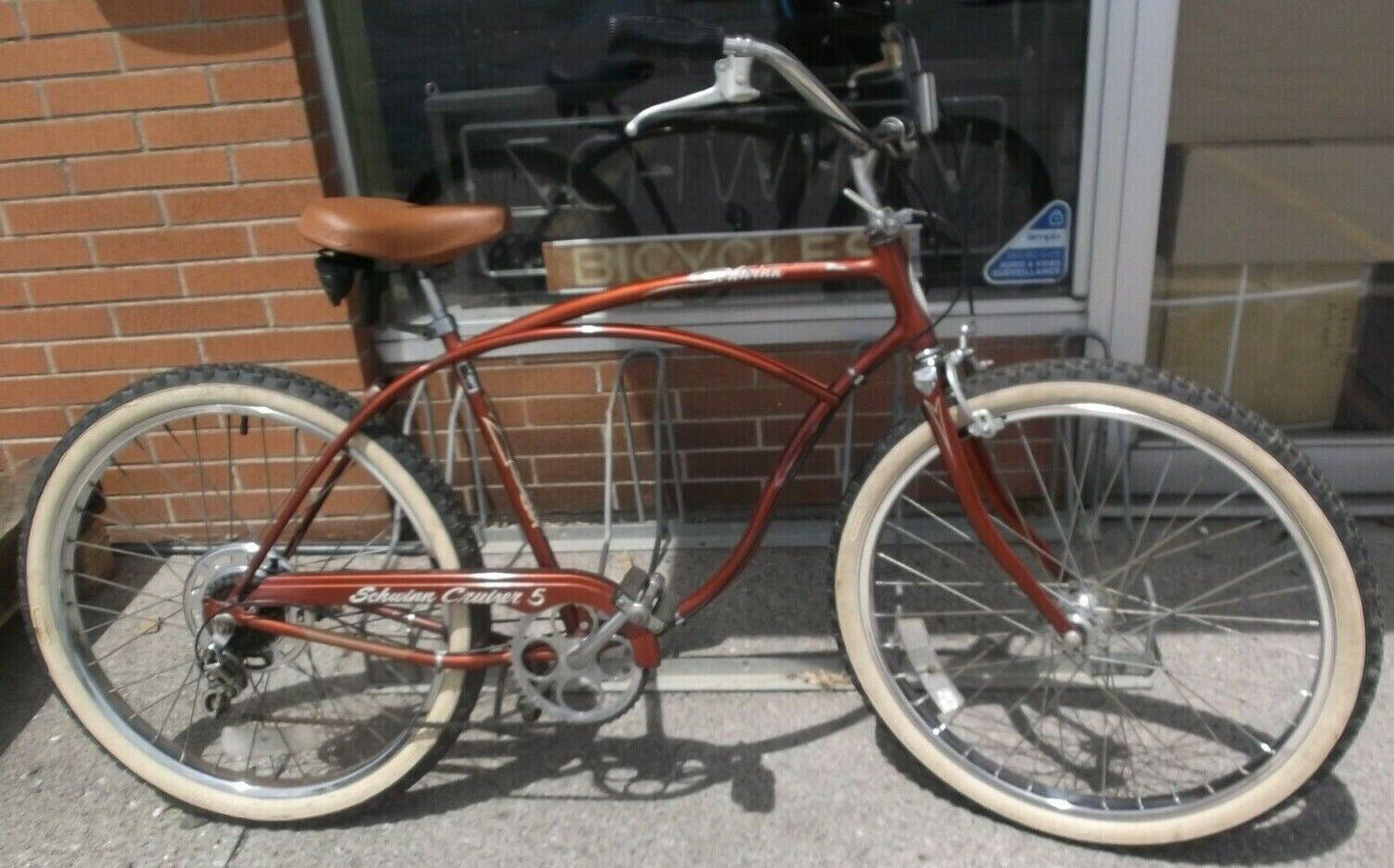 1981 Schwinn Cruiser 5 Spicy Chestnut s2 Balloon Tire Chicago Made USA Atom Drum