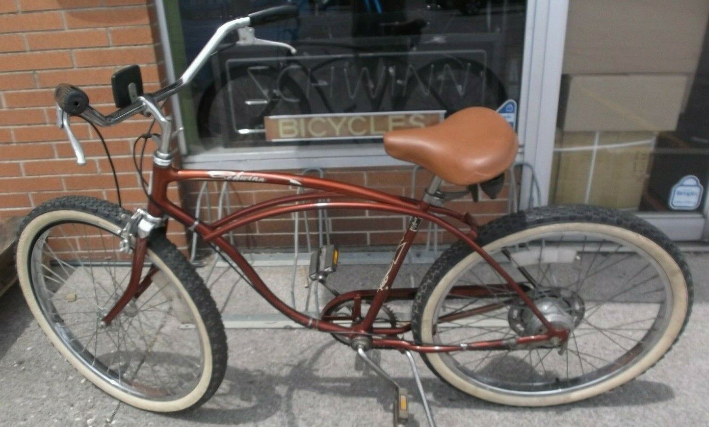 1981 Schwinn Cruiser 5 Spicy Chestnut s2 Balloon Tire Chicago Made USA Atom Drum