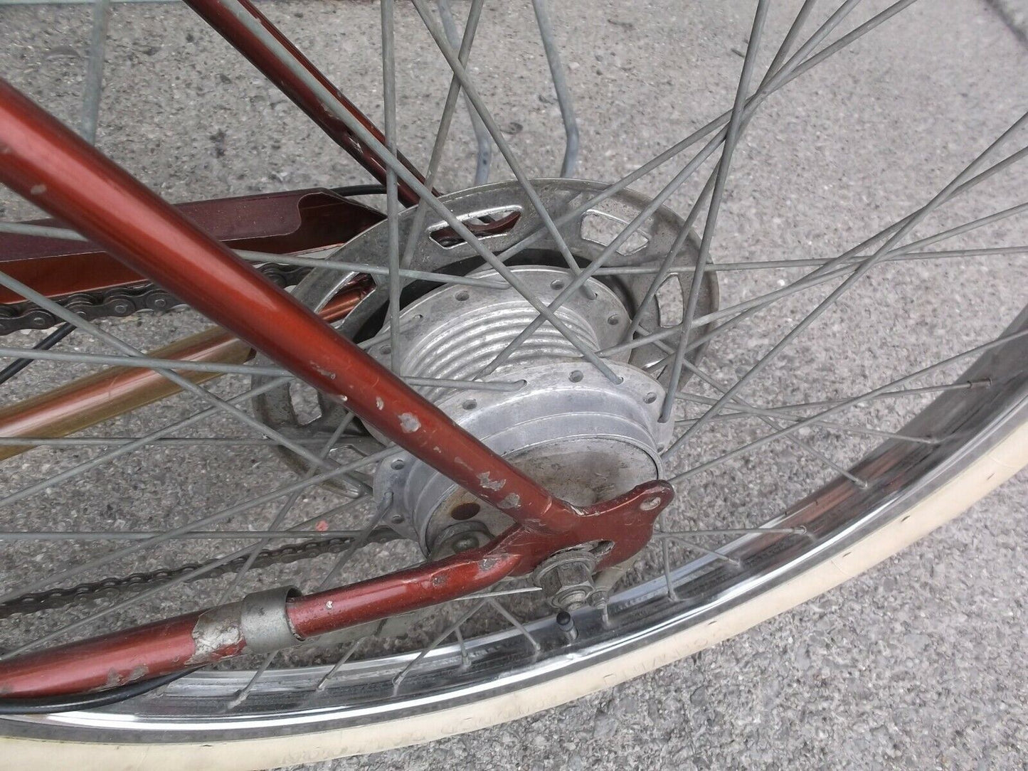 1981 Schwinn Cruiser 5 Spicy Chestnut s2 Balloon Tire Chicago Made USA Atom Drum