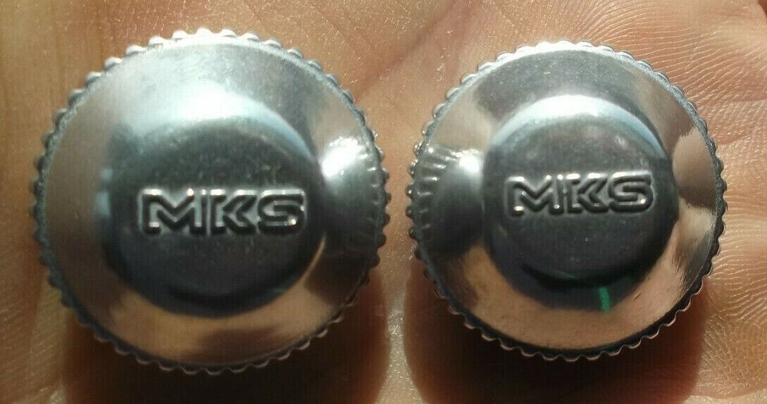 MKS Pedal Dust Caps Metal threaded Pedals Pair Bmx Road