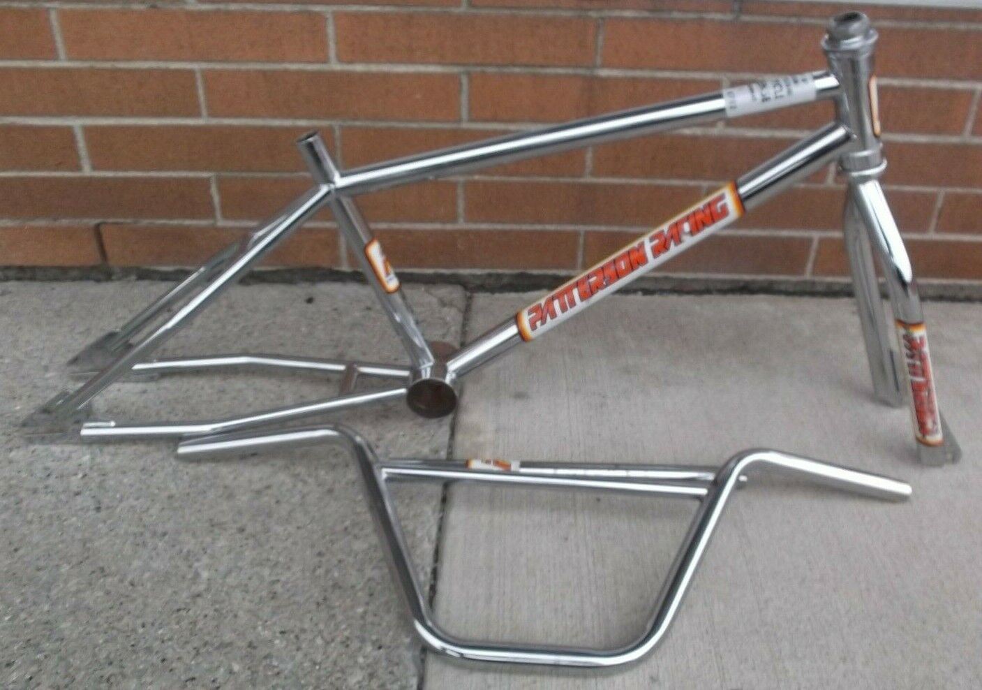 1983 Patterson BMX Frame Set PR 200s un-knurled bars seat post Old School BMX